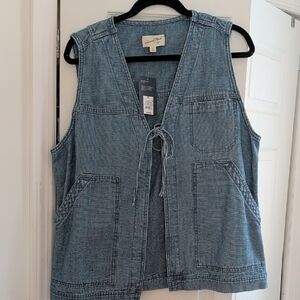 Universal Thread Open Front Tie Denim Vest